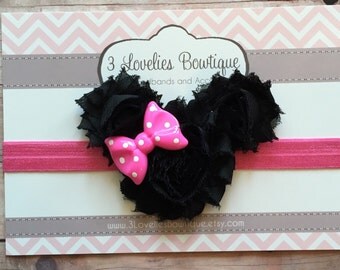 Minnie Mouse Baby Headband..Minnie Mouse Headband..Baby Headband..Headband..1st Birthday..Baby Girl