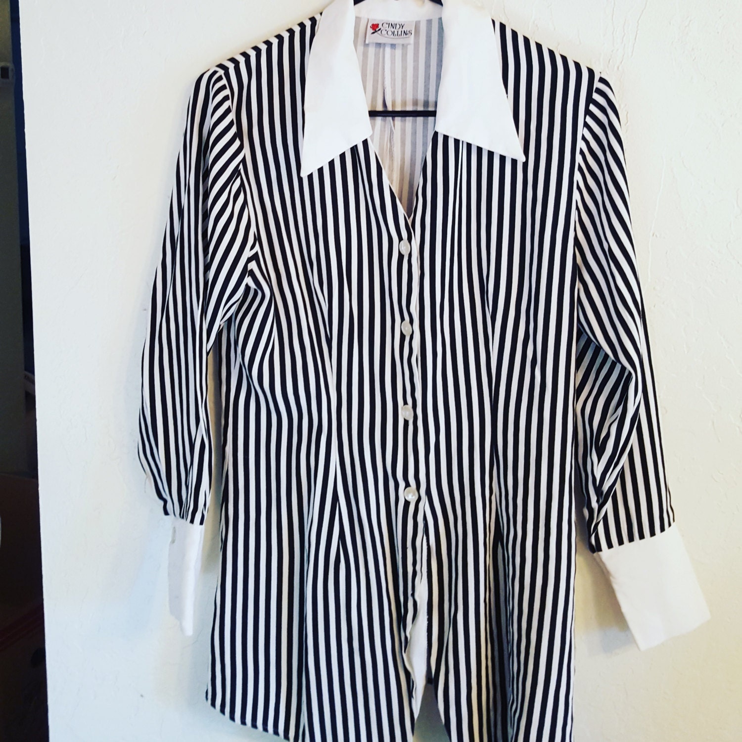 Black and White Striped Blouse – Haute Juice