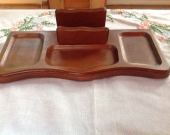Vintage Men's Jewelry Box Butler Box Desk Organizer Dresser Organizer Office Organizer
