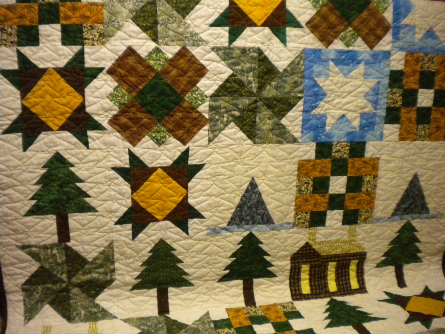 Northwoods Quilt winter quilt quilt for a cabin log cabin