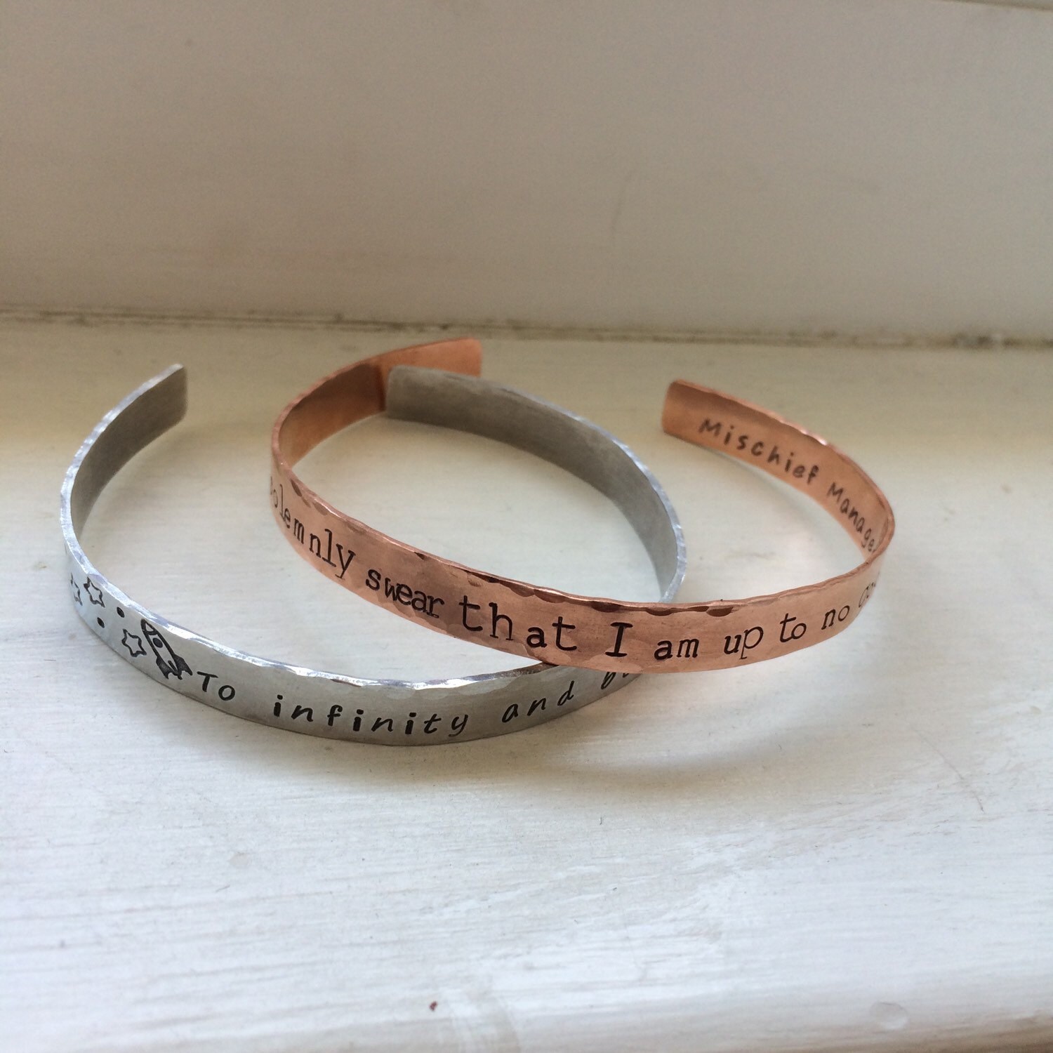 Quote bracelet cuff bracelet hand stamped gold bar stacking