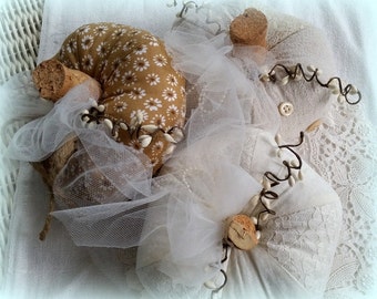 Fabric Pumpkins, Shabby Chic, Fall Decor, Thanksgiving, Halloween, Home Decor