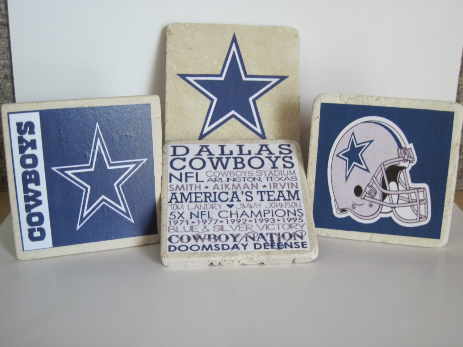 Dallas Cowboys Football Coasters Set of 4 by YouWillLovett