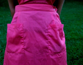70's Uniform Dress Coral Jumper Vintage