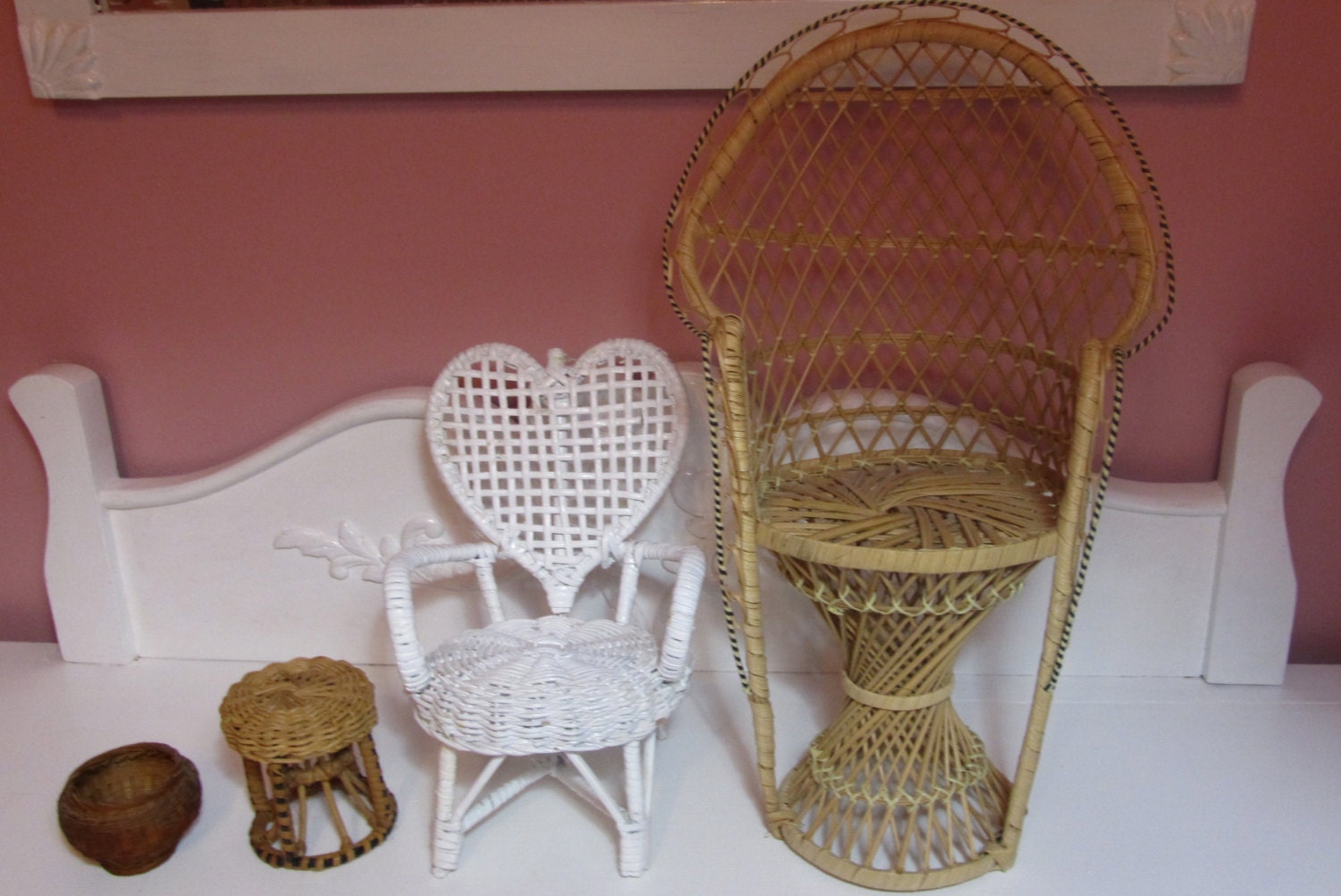 rattan dollhouse furniture