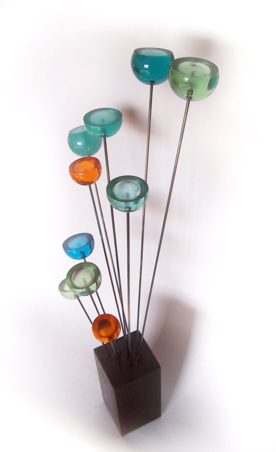 Mid Century Modern Art Lucite Sculpture Eames Era Tiki