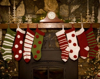 Knit christmas stocking pattern | Etsy