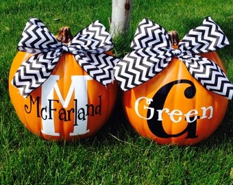 Personalized Pumpkin Decor! Super cute Fall decoration!