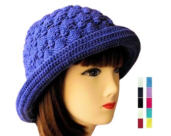 women's knit cap with brim