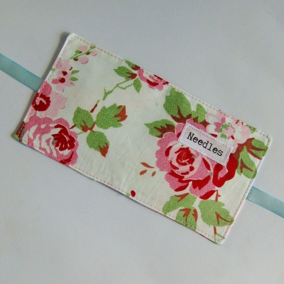 needle case for needlecraft sewing needle with shabby chic vintage floral fabric sewing notions needle case for needlecraft sewing needle with shabby chic vintage floral fabric sewing notions