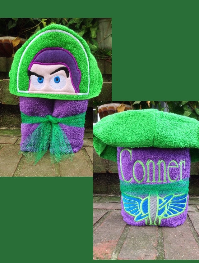 buzz lightyear hooded towel