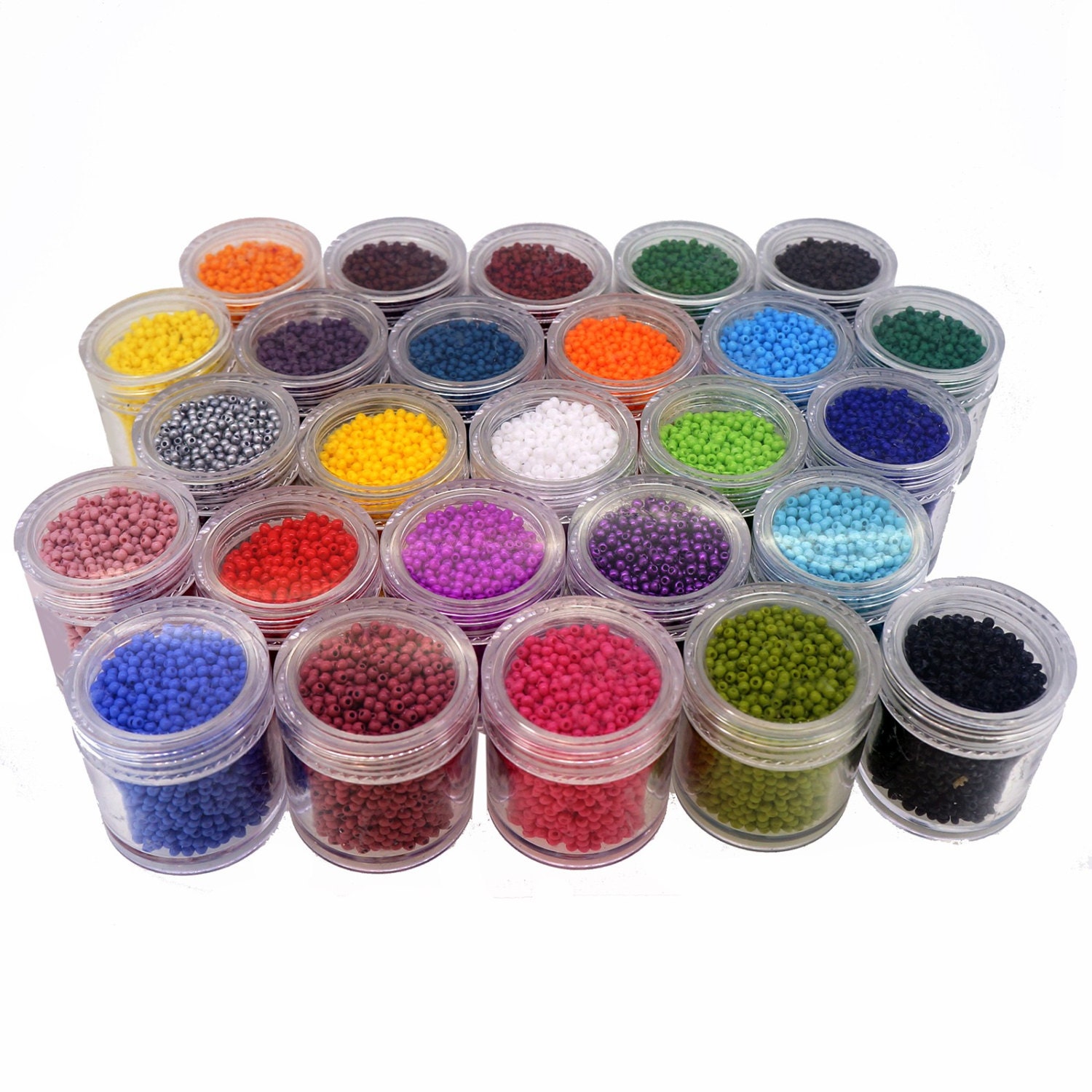 Glass Seed Beads Baking Varnish Opaque Colors Round Size