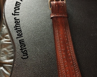 Custom Leather Guitar Strap.