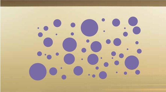 DIY 51pcs Polka Dots Wall Decals - Vinyl Stickers - Personalized Sign - Girls Room Decor