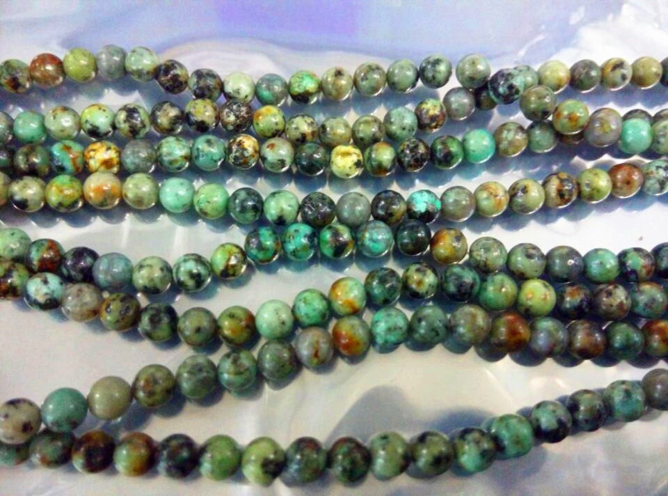 African Turquoise Beads Genuine Natural 4mm/6mm/8mm/10mm/12mm