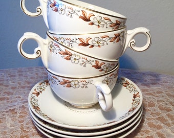 8 PC Harmony House "Fairfax" China Tea Cup Set