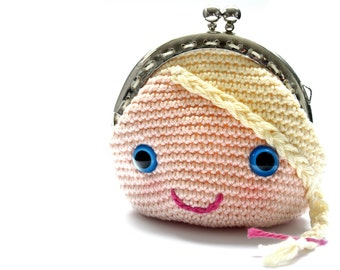 Princess coin purse pdf crochet pattern INSTANT DOWNLOAD