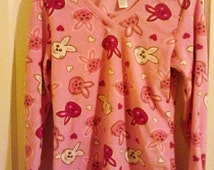 Age Play/ABDL Adult Footie Pajamas Pink Bunnies Small Infant/Child