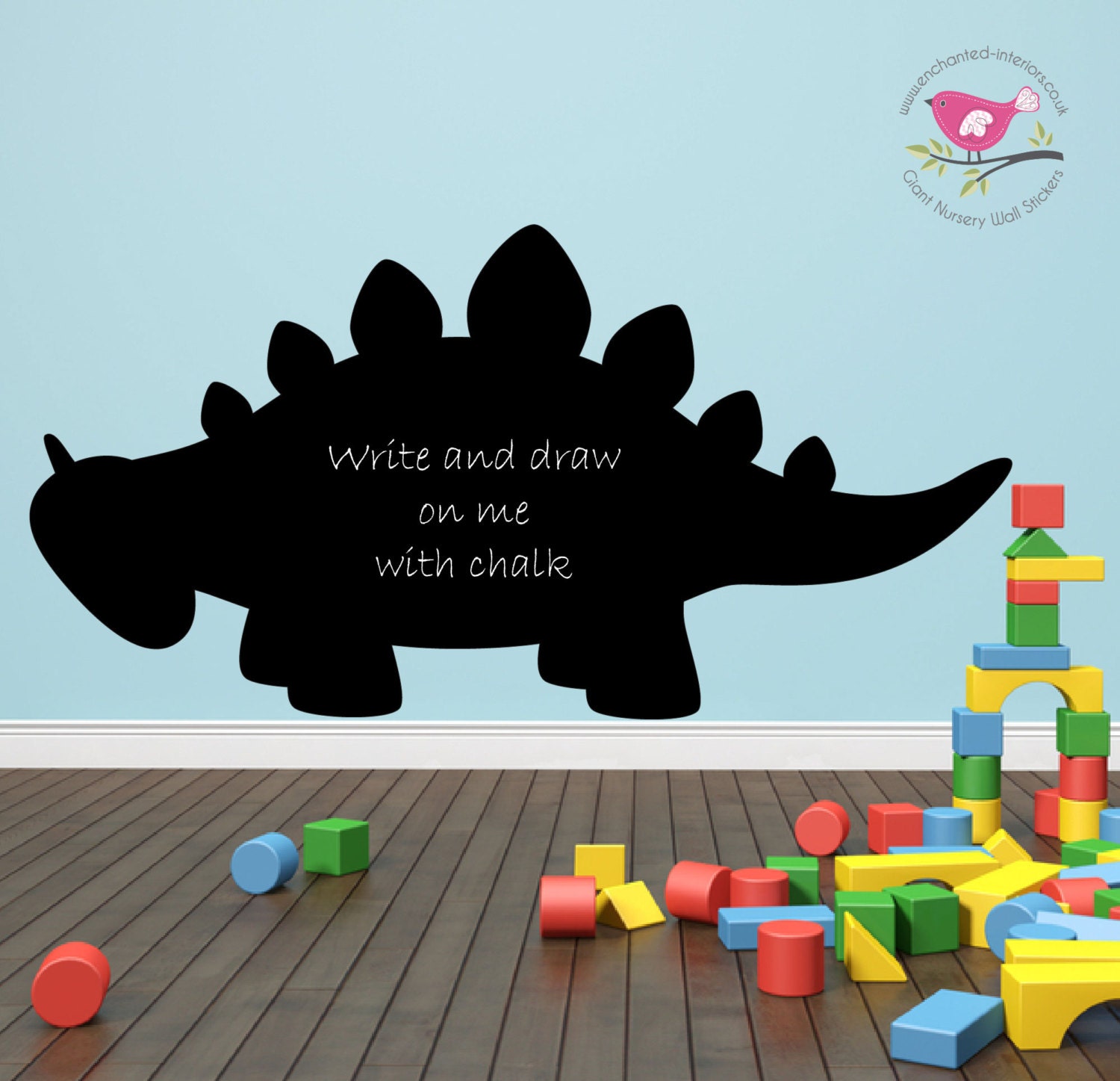 Dinosaur Chalkboard Decal Kids Chalkboard Toddler Wall Art