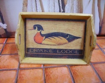 Drake Lodge Vintage Miniature Wooden Tray
