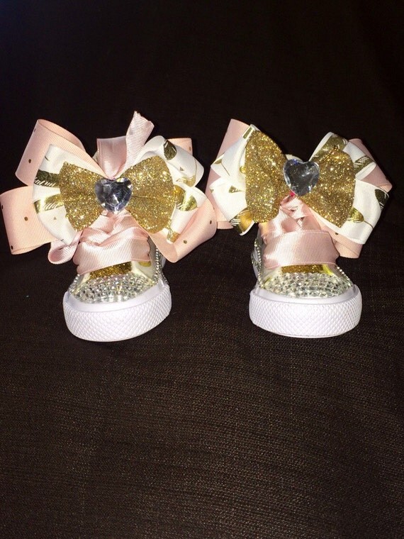 pink and gold shoe by SwalkerDesigns on Etsy