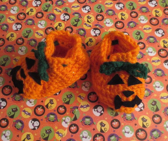 Baby pumpkin booties Outlet