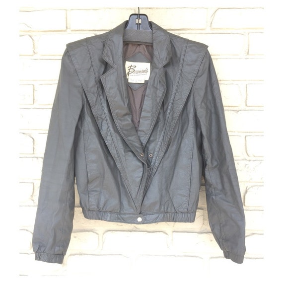 Vintage Grey Leather Jacket