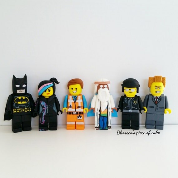 Lego Movie Fondant Cake Toppers