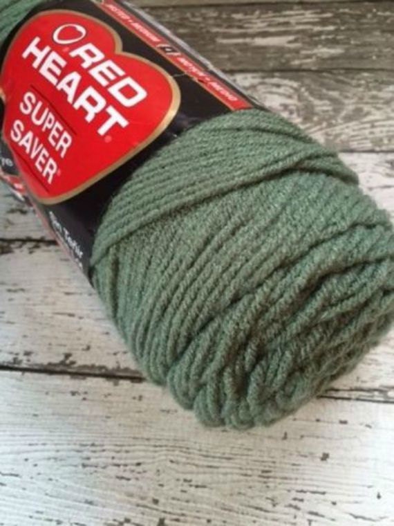 New Red Heart Super Saver Yarn Worsted Weight Light Sage Green