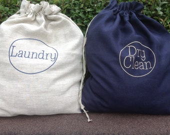 linen laundry bag / linen bag / dry clean bag /laundry tote