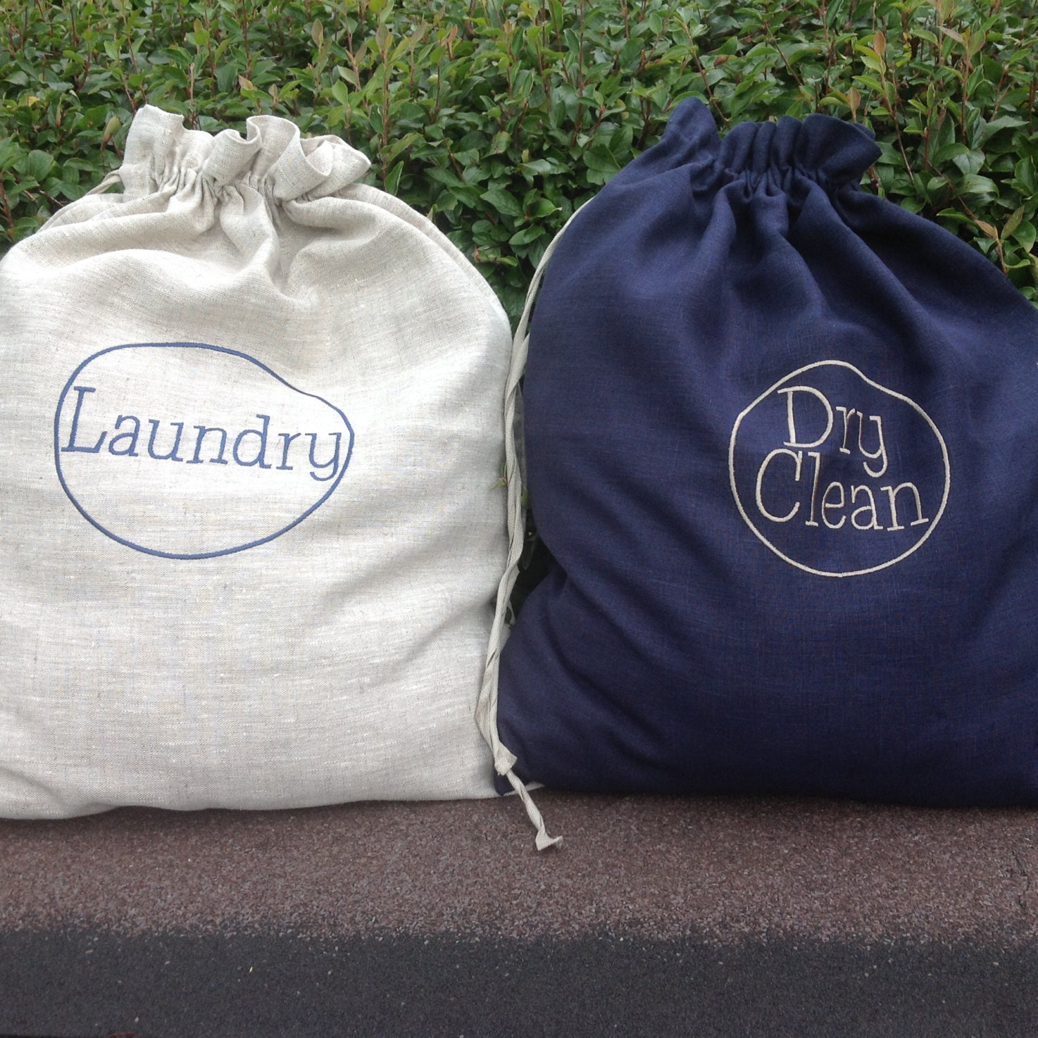 linen laundry bag / linen bag / dry clean bag /laundry tote