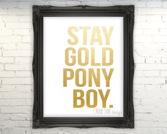 Stay Golden Pony Boy