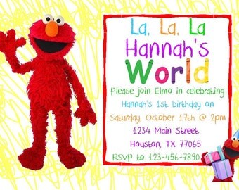 Items similar to Elmo's World Invitation- DIGITAL or PRINTED (2 Designs ...