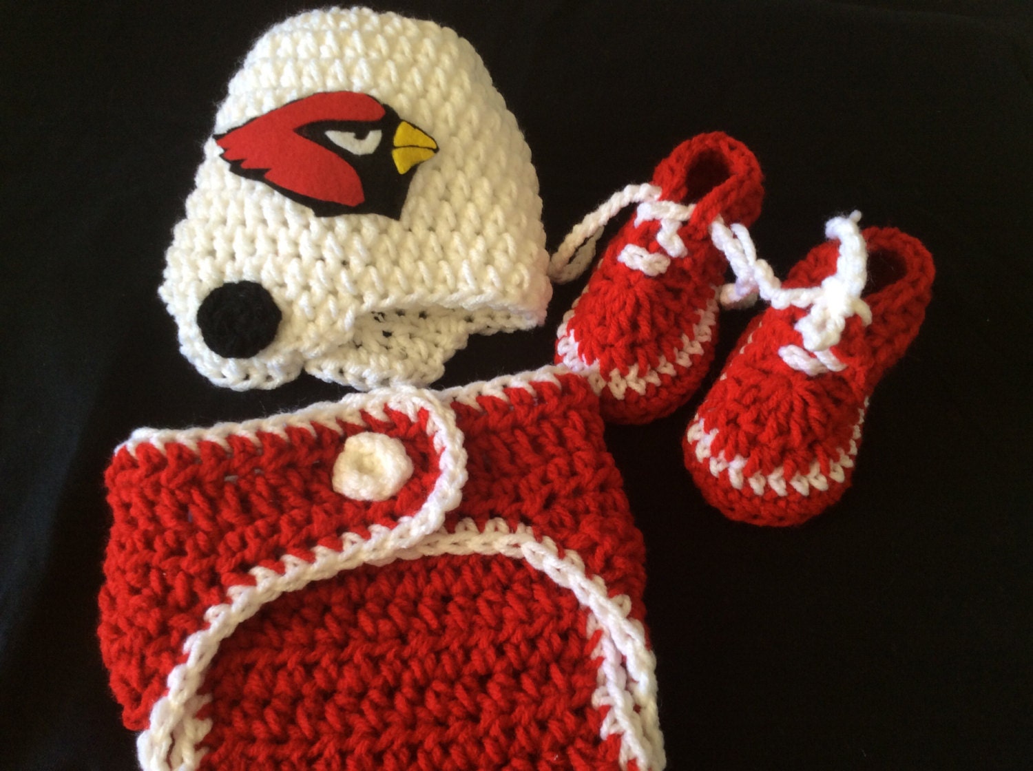 Arizona Cardinals. Baby Crochet Football Helmet Diaper Cover