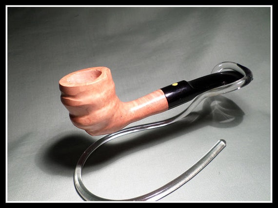 Briar Pipe – New Groove Carved Freehand in Natural Smooth Finish by Chambersburg Pipe Works
