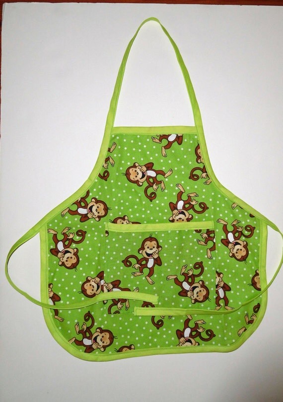 Laughing monkeys toddler apron Kids Monkey Apron Toddler