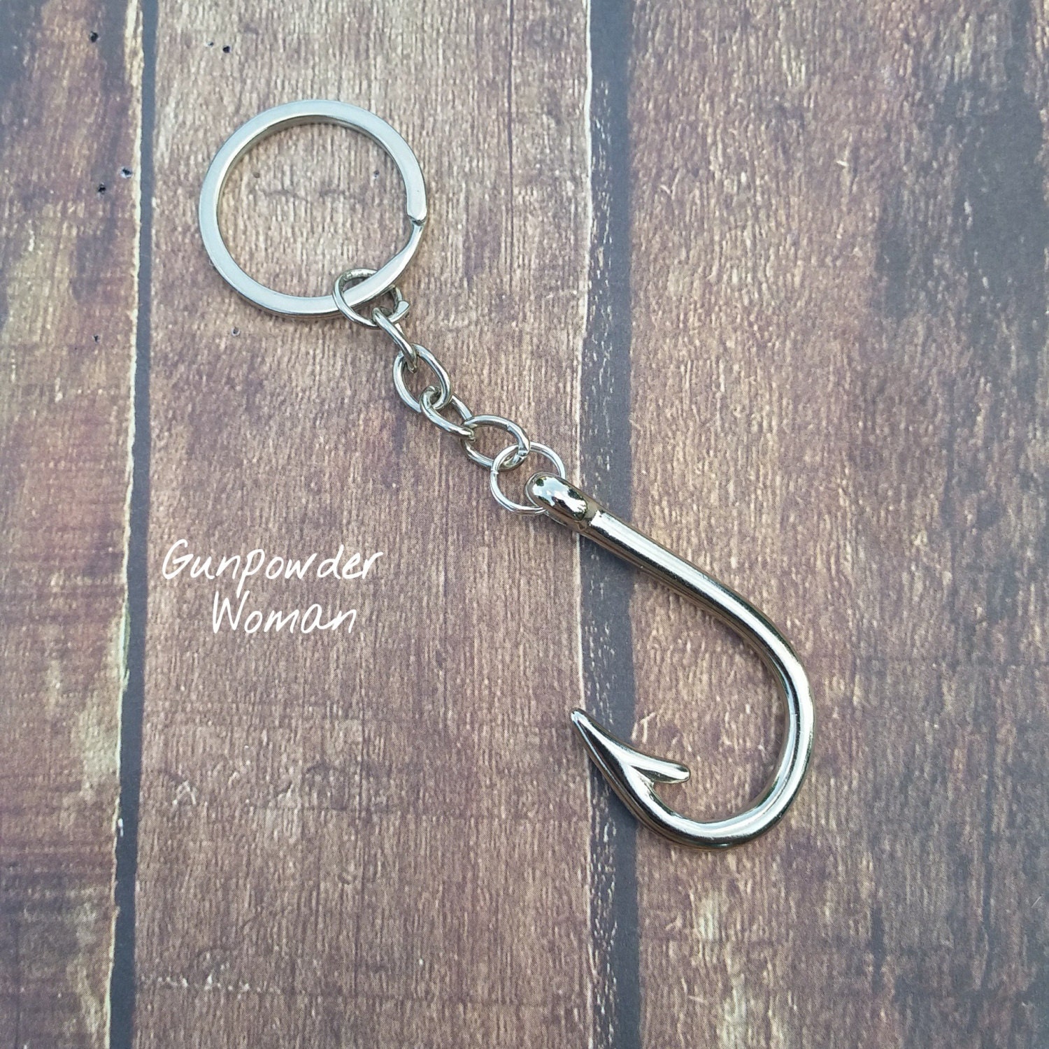 Fish Hook Keychain for the Country Fishing Girl or Boy