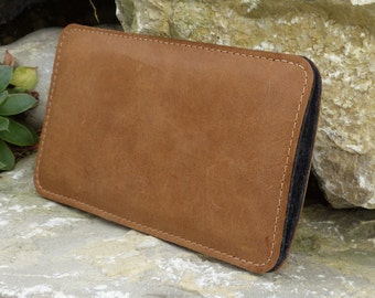 Kindle Voyage Leather Case, Kindle Paperwhite Case, Kindle Cases NOUGAT vegetable tanned leather, wool felt