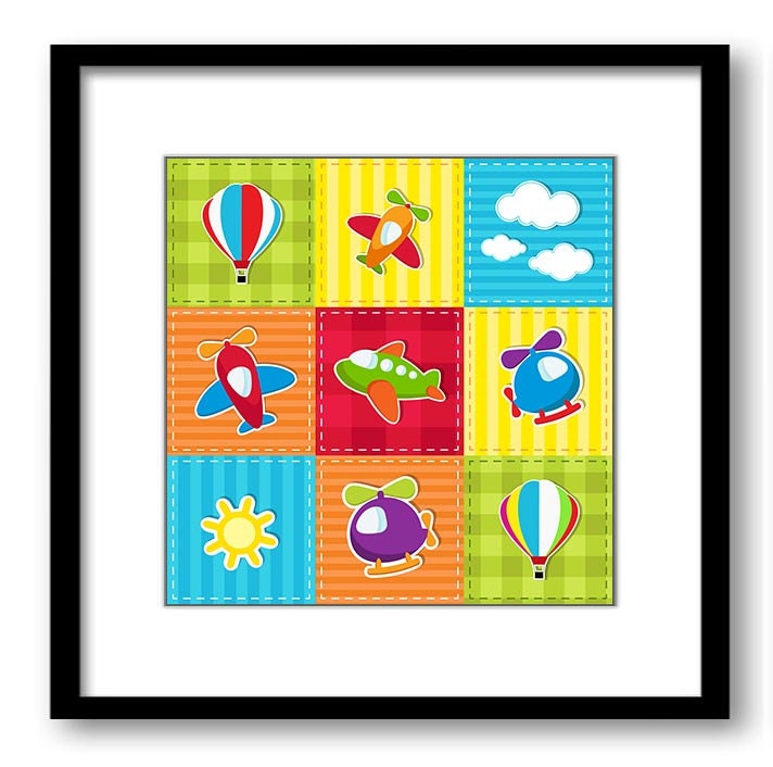 Transportation Nursery Art Nursery Print Child Baby Boys Kids Room Wall Decor Hot Air Balloon Airpla