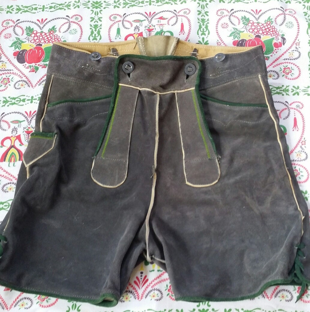 Authentic Lederhosen Shorts Leather Suede Youth Men Women