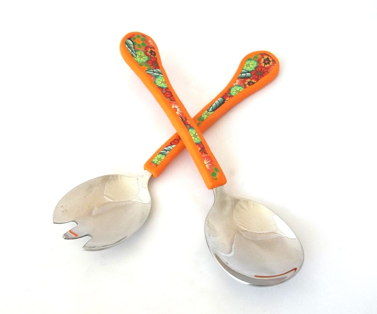 Serving Spoon Spoon set Decorative spoons by DevarimYafimo