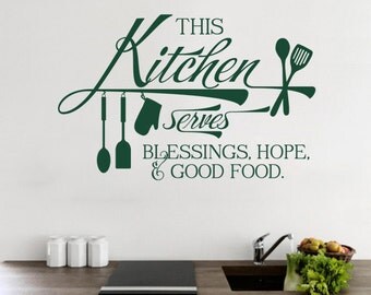 Kitchen wall words | Etsy