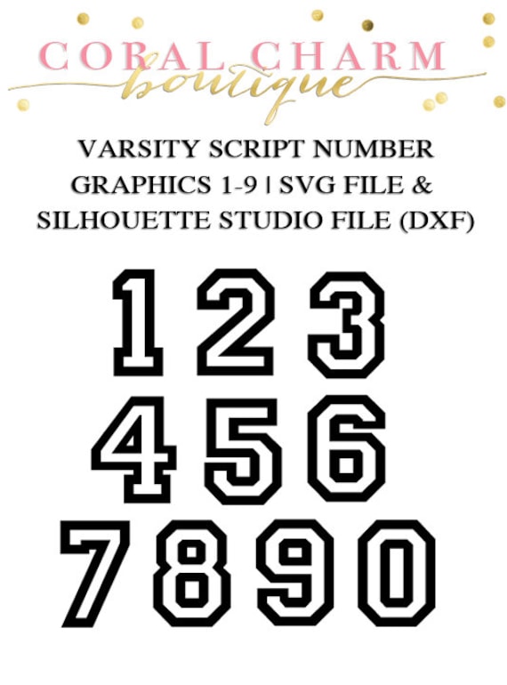 Varsity Numbers SVG