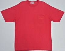Vintage 90s Yves Saint Laurent Pour Homme YSL T Shirt Mens XL Pocket Tee
