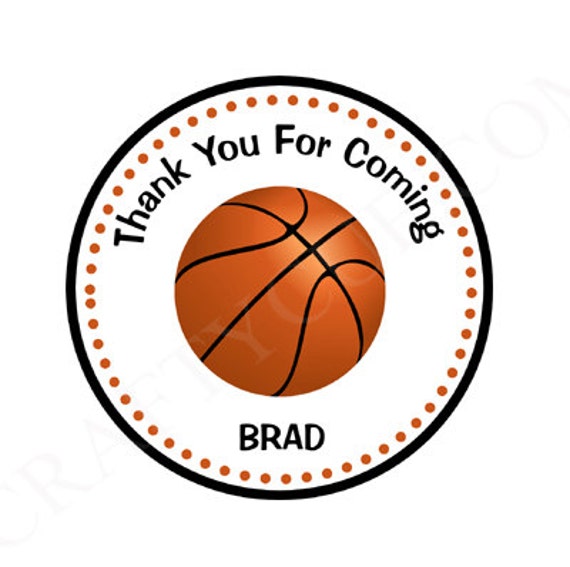Basketball Goody Bag Tags Basketball Favor Bag Tags