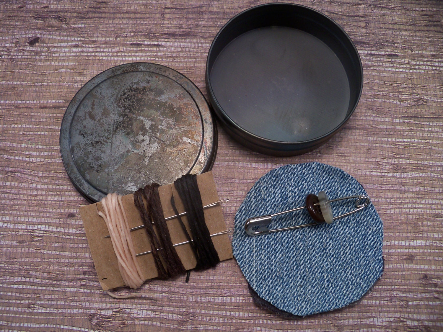 Bushcraft Repair Sewing Kit Backpacker by upcycledwoodsnwelds