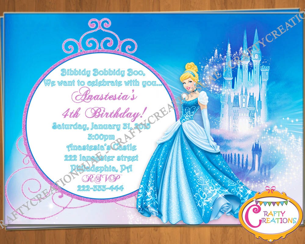 Cinderella Photo Invitations 8