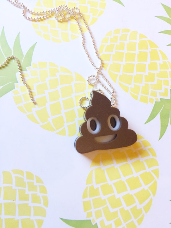 Poop emoji necklace by ohsweetsofia on Etsy