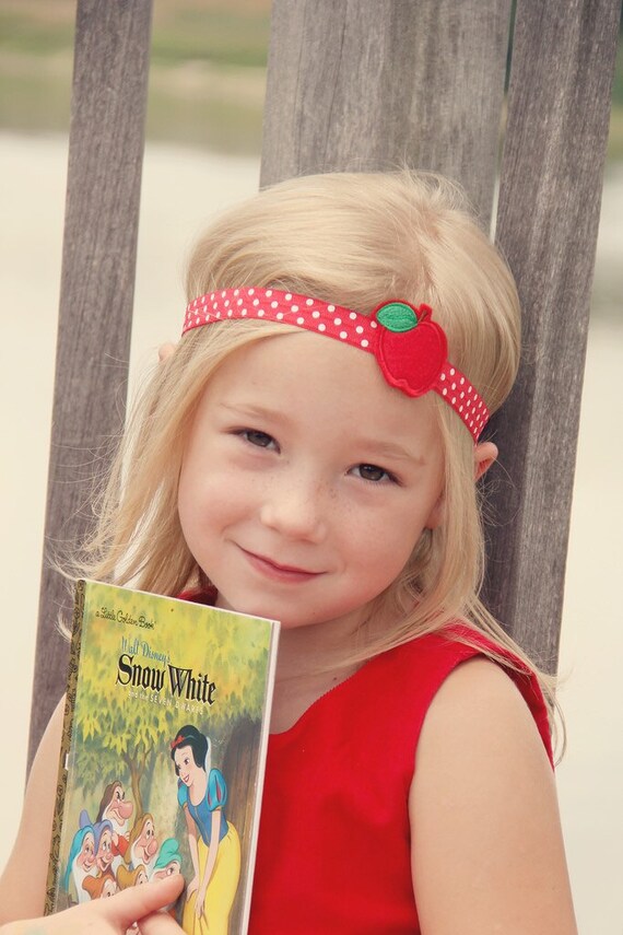 Red Apple Headband for Girls Back to School Headband Photo