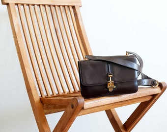 Vintage Celine Bag / Dark Brown Patent Leather by BagsTalk on Etsy  